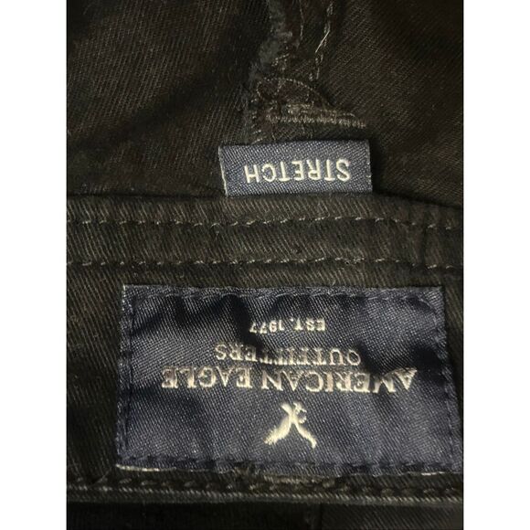 American Eagle Outfitters black Chinos stretch midi size 6 (5795) - Picture 3 of 5